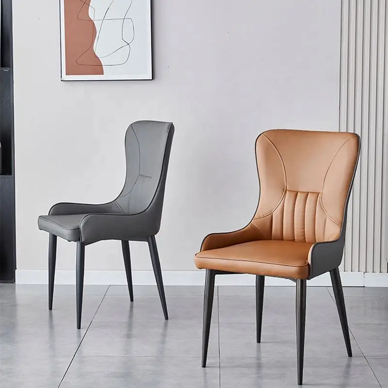 Modern style hot sale Restaurant cafe upholsteried with PU leather wooden dining Chair