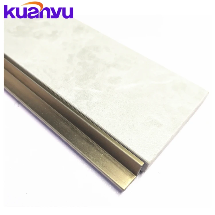 home decoration stainless steel rose gold metal profile tile edge flooring ceramic carpet tile trim stainless