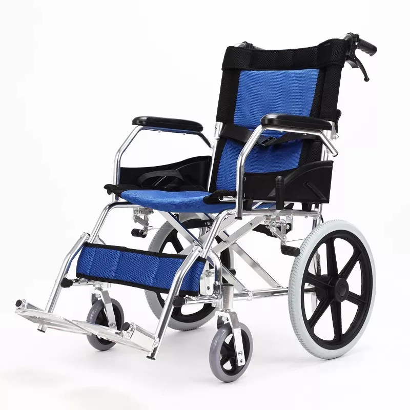 Cheap Price Hospital Chromed Steel Toilet Commode Chair Wheelchair Folding Portable Wheelchair
