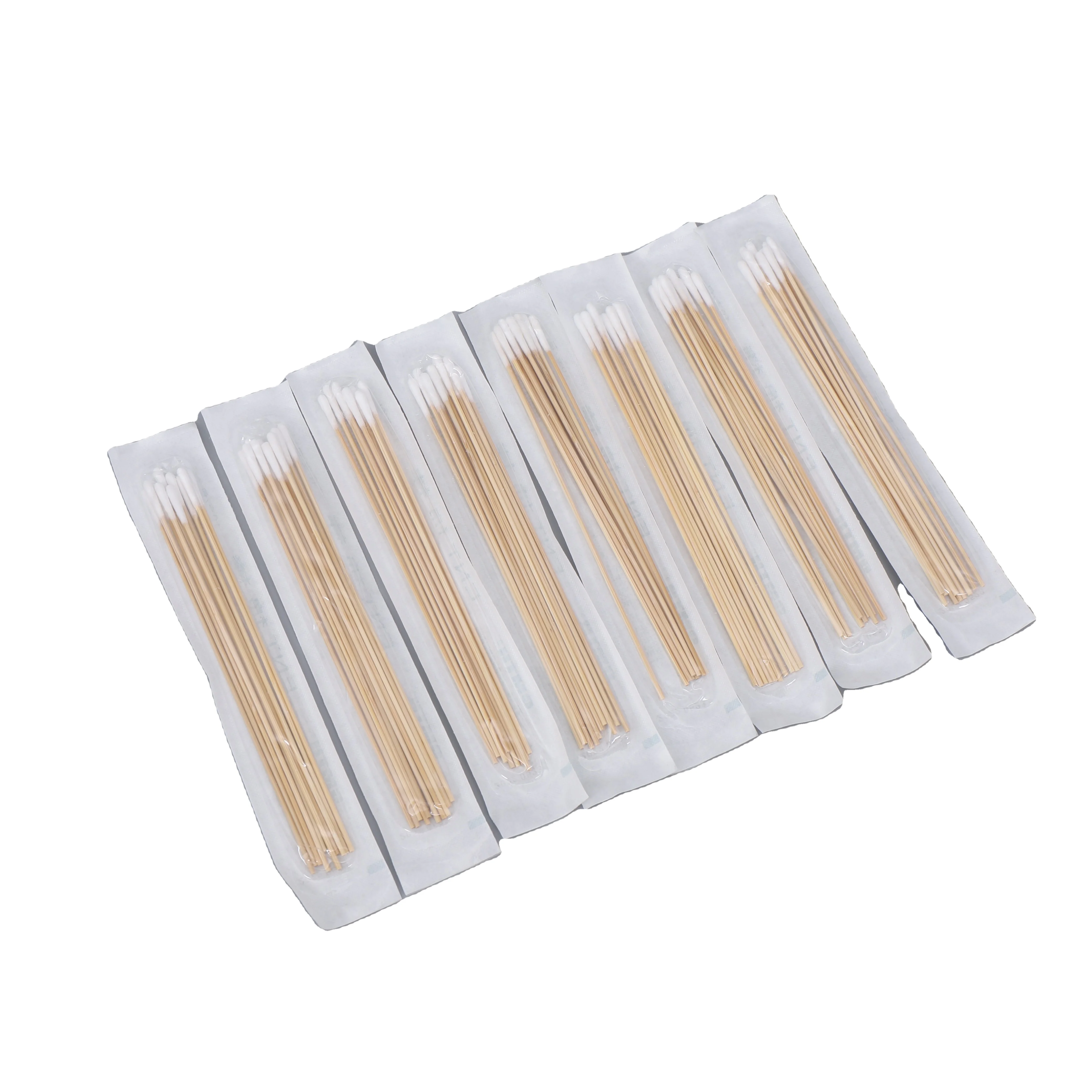 plastic oem makeup ECO friendly flocked tip hotel iodine foam giant large head medical applicator cotton bud swabs in bulk