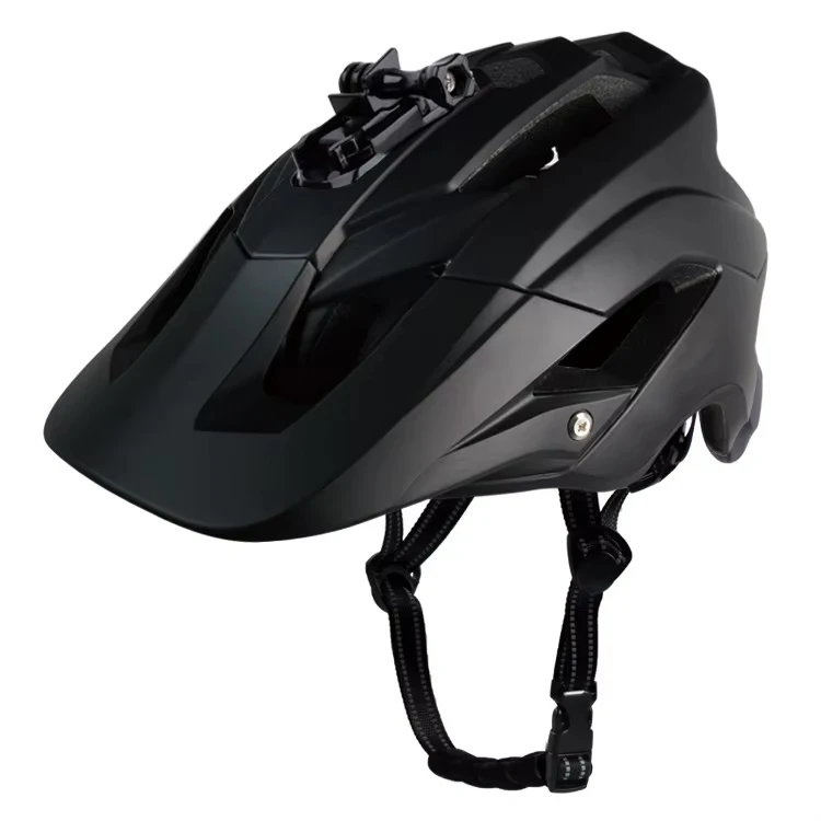 Bicycle riding helmet with camera base bracket mountain road bike helmet customization