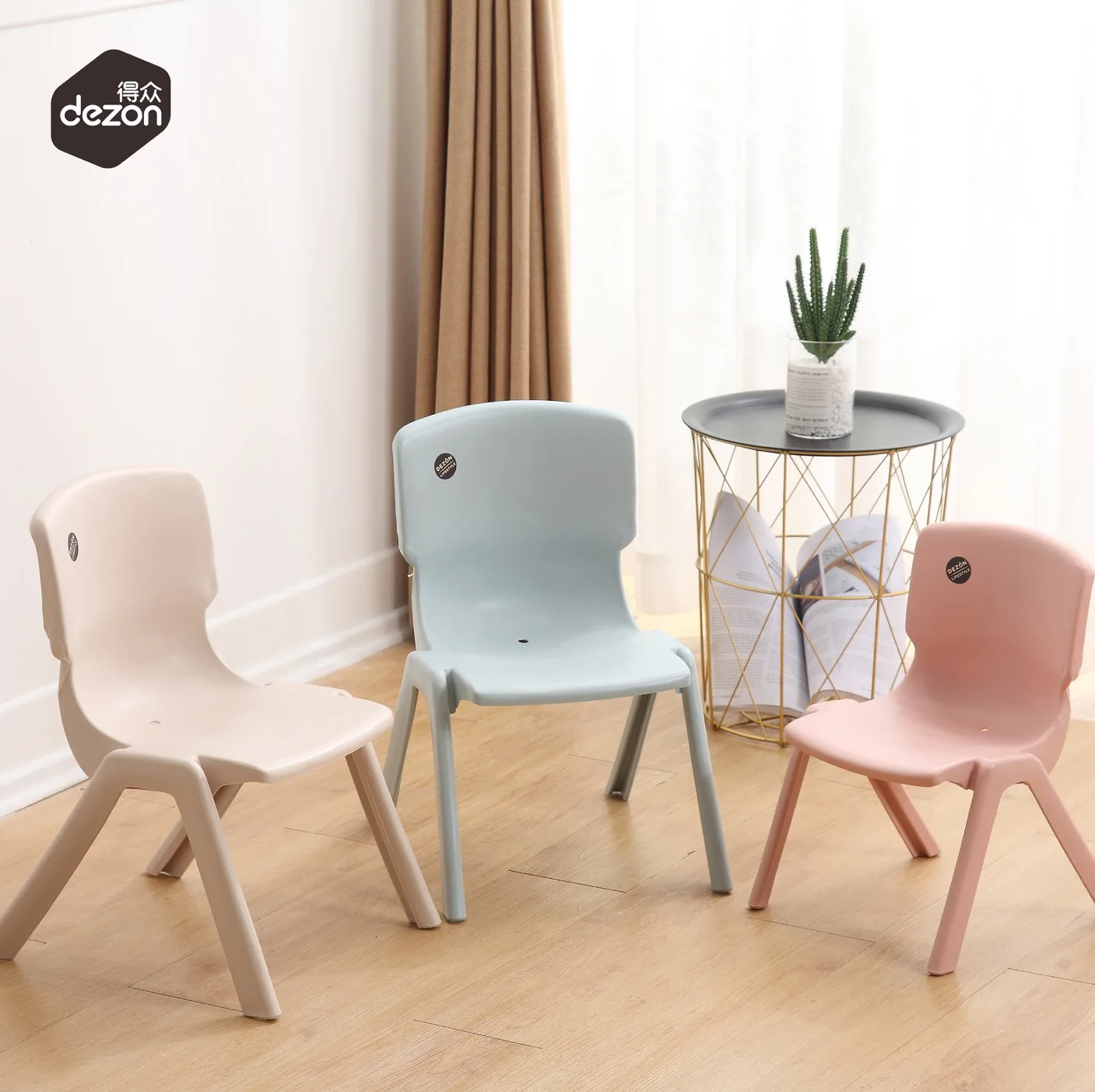 
Amazon Hot Sale Manufacture Wholesale Dining Indoor Plastic Small Stool Baby Chair for Kids 