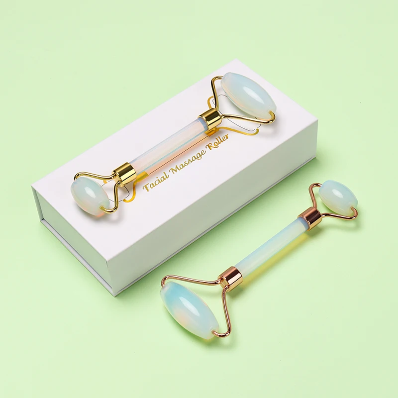 Fast Delivery Dropshipping Skincare Beauty Tools Opalite Jade Roller Gua Sha Set For Anti aging