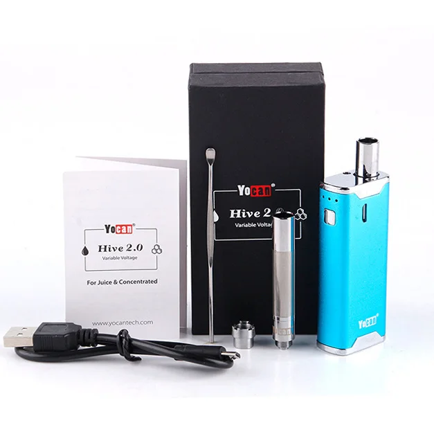 650mah discreet 2-in-1 starter kit Yocan Hive 2.0 cbd and wax vape mod