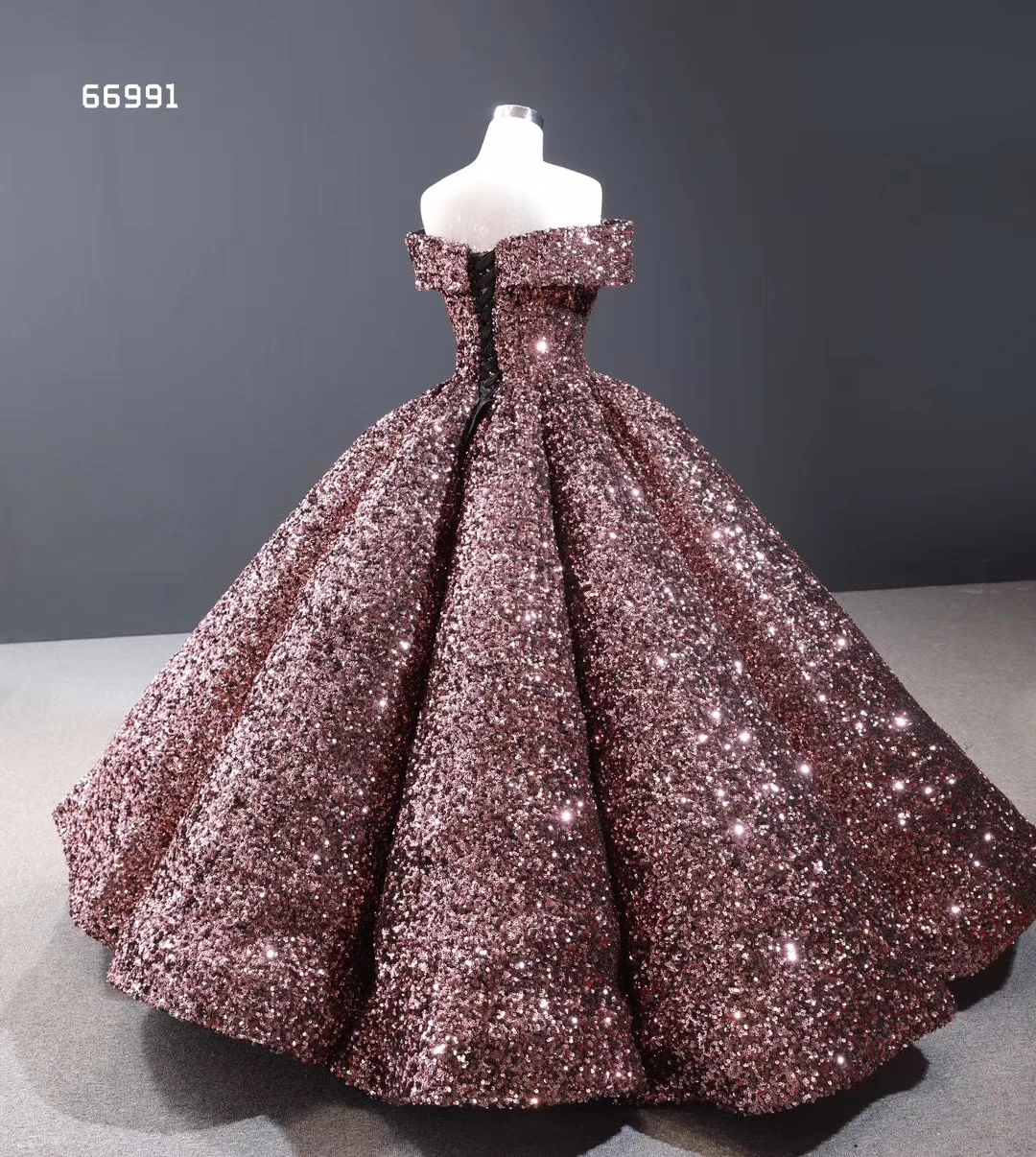 Women Ball Gown Sequins lace evening dress  big  dance ball gown  bride  dress for wedding & party