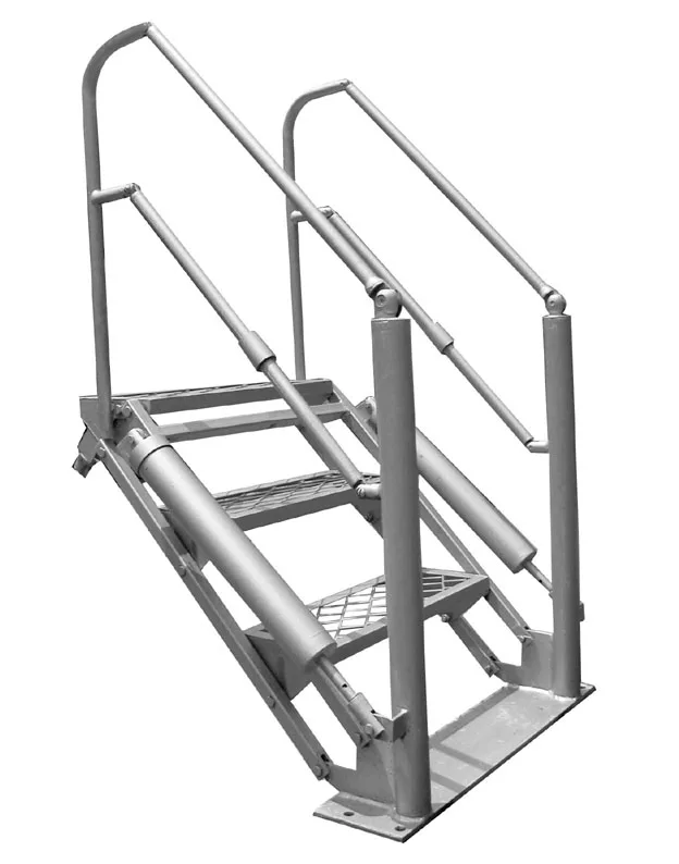 Carbon steel aluminium Stairs Industrial Telescopic 5 Steps Ladders with safety cage For Sale
