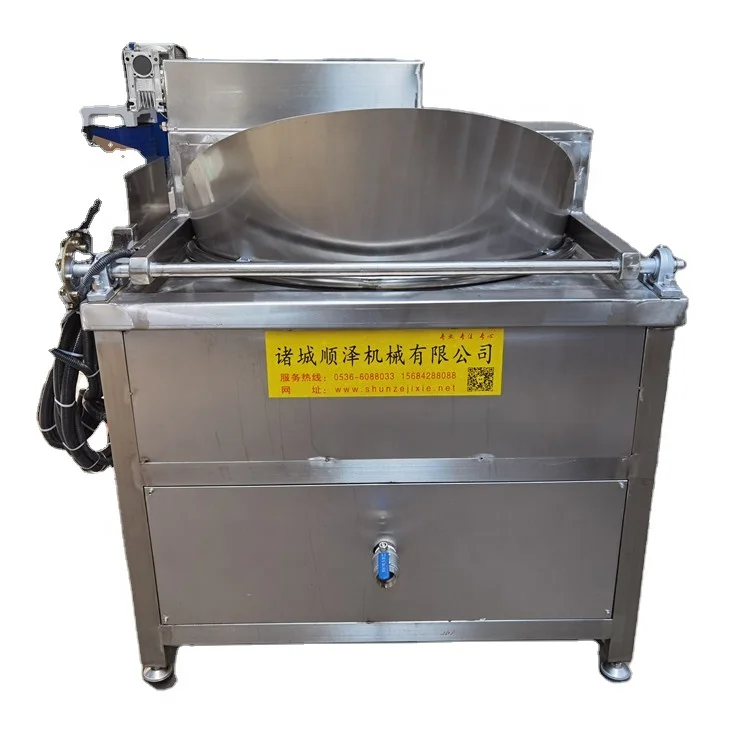 automatic Electric gas diesel frying machine meat peanut pork skin chin nuts donut frying machine with 5 cm insulation board