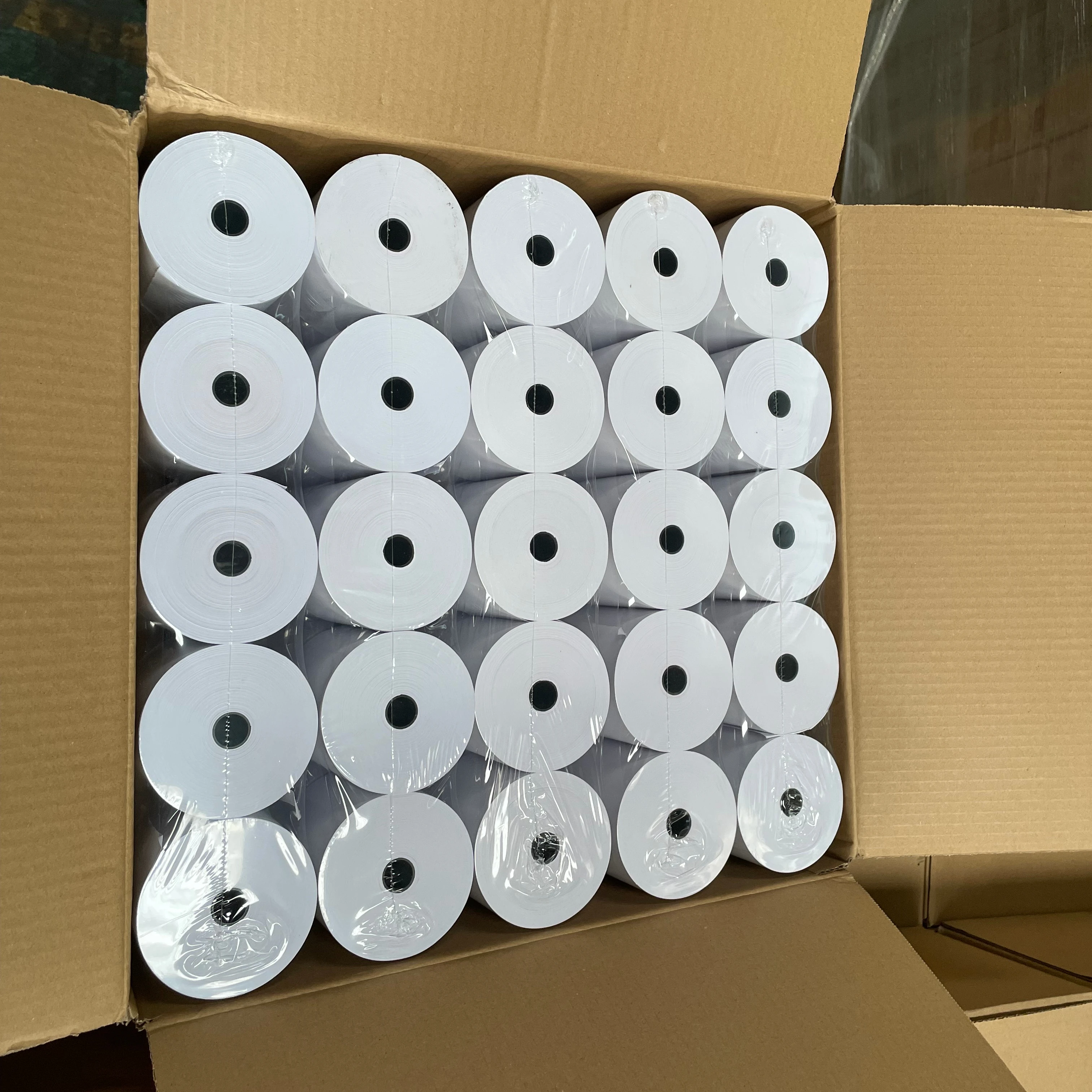 Новый продукт 80*70 мм термобумага гигантский рулон заказной предварительно напечатанной бумажной кассы для супермаркетов