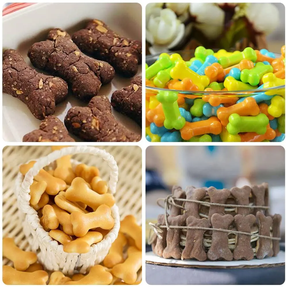 Amazon hot sell moldes de navidad backen chocolate jelly puppy paw dog and bone silicone molds