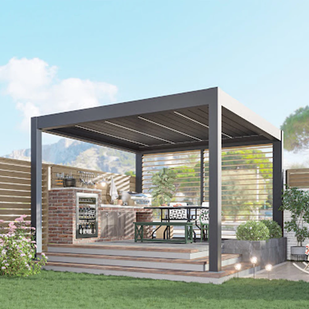 LX металлический 19x12 2,5x2,5 10x12 тент стеклянный Алюминиевый Сплав каркас беседки павильон