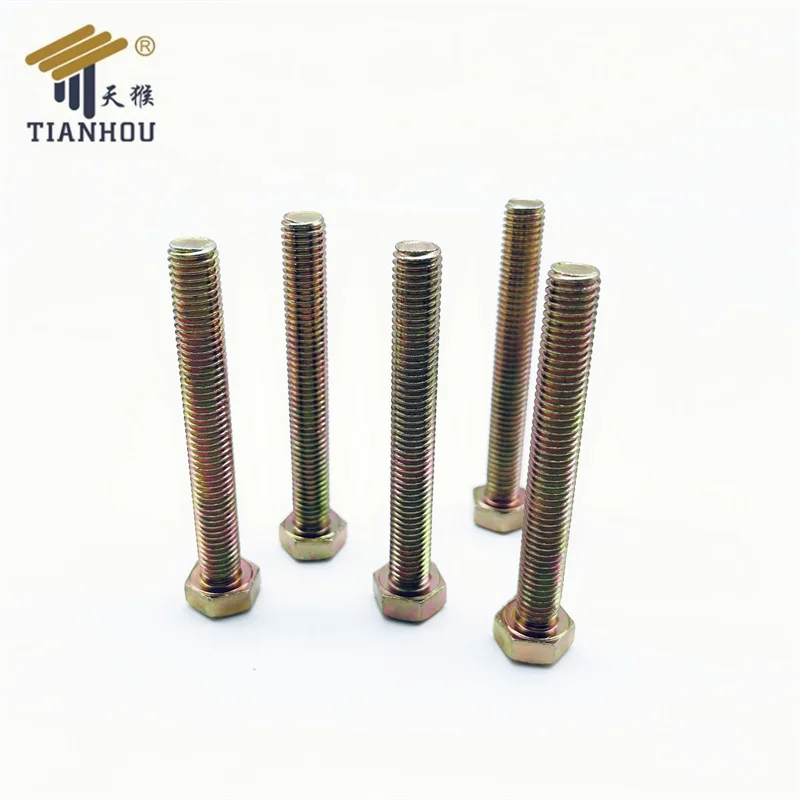 Hex bolt zinc plating DIN934 carbon steel 4.8, 8.8 grade bolts