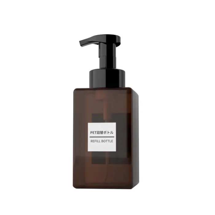 Square Lotion Pump Container Shampoo Shower Gel Cosmetic Package Mousse Bottle