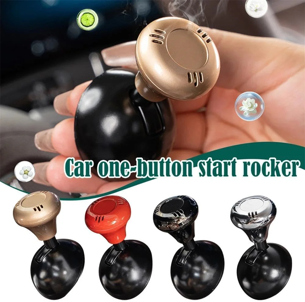 Metal Automotive Engine One-Touch Start Button Air Freshener Car Joystick Push Start Button Rocker Car Joystick Starter