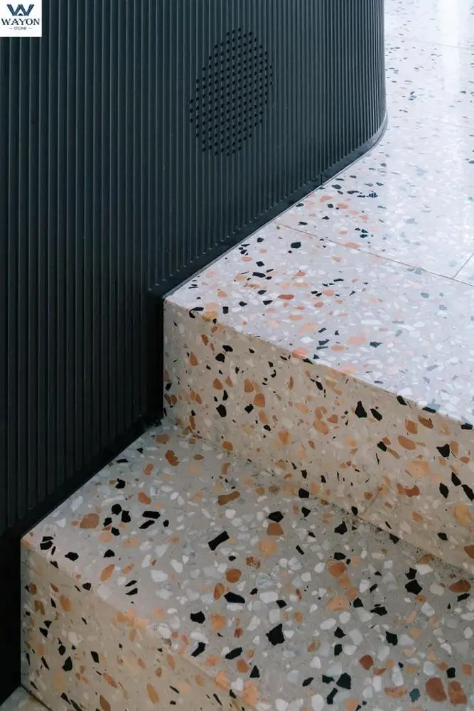 Hotel/Super market/workshop use Cement Made Inorganic Artificial Stone Terrazzo Tile