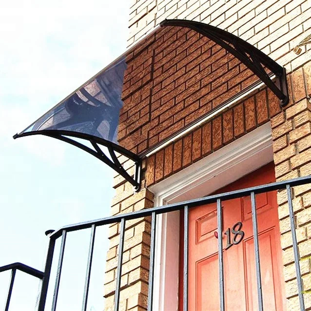 
Polycarbonate Entrance Door Canopy Awning Wholesale Price Modern Design Alu Outdoor PC Solid Sheet Roof Awnning 