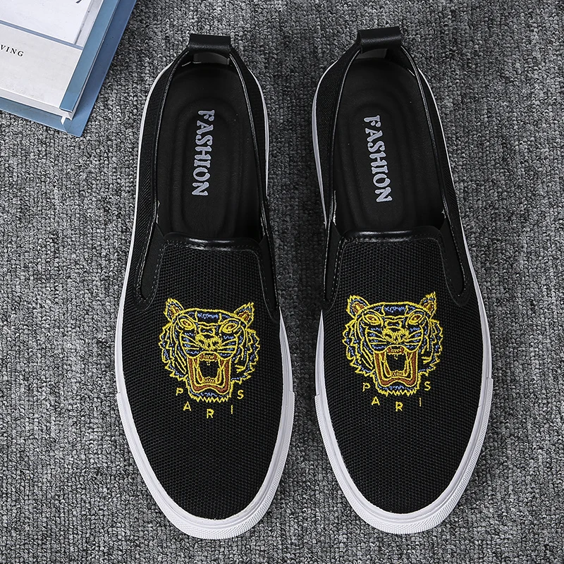 wholesale slip on men no laces men casual shoes