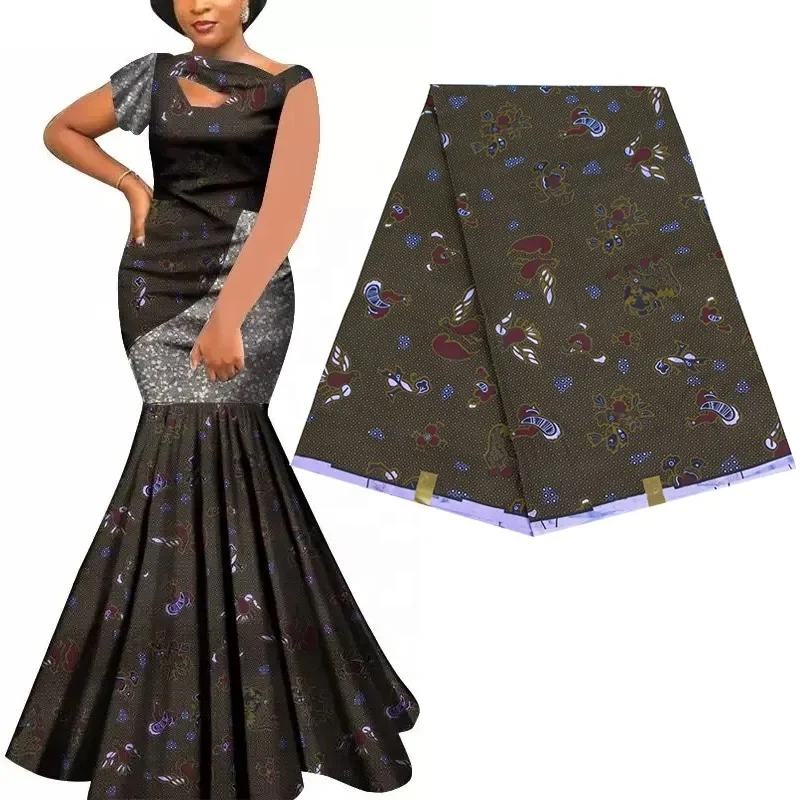 Wholesale 6 Yards 100% Cotton Ankara Wax ankara fabric hot pink ankara fabric 100 percent cotton batik