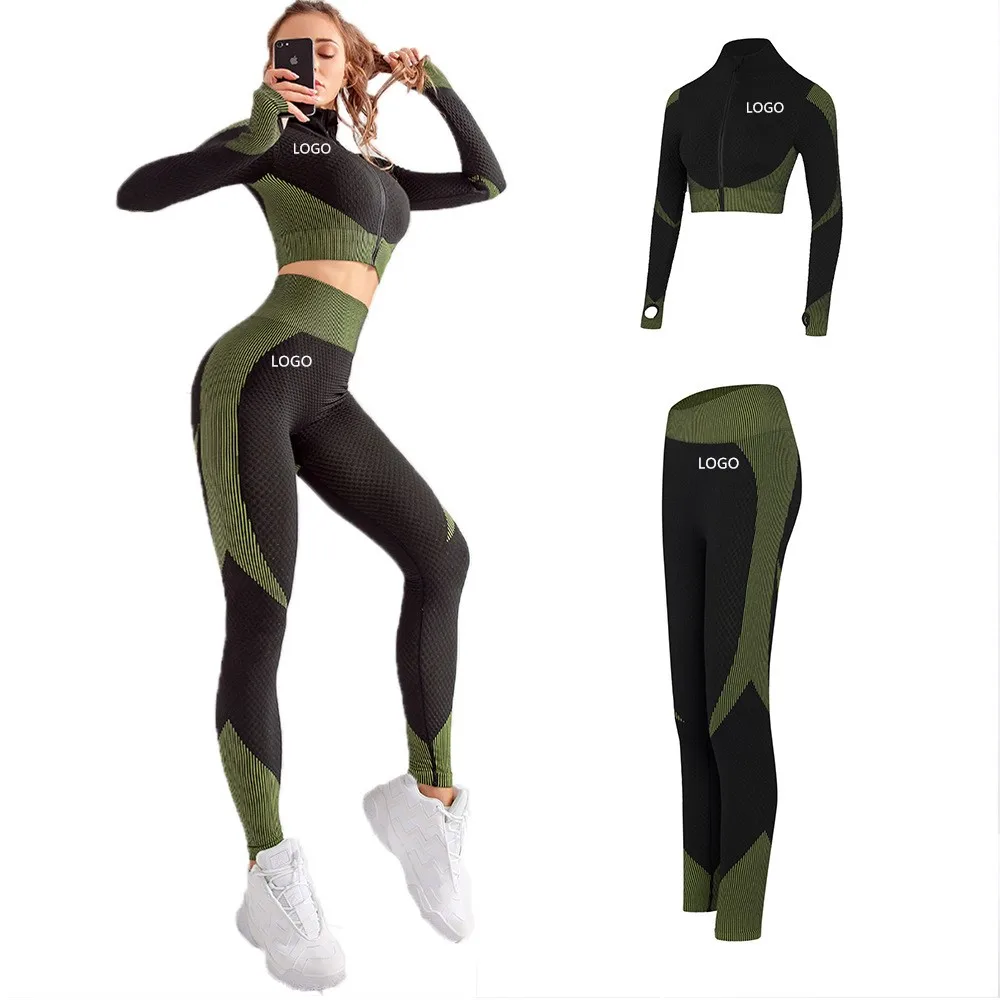 New Listing gym clothing for women two piece yoga set With New Stream Athletic Apparel