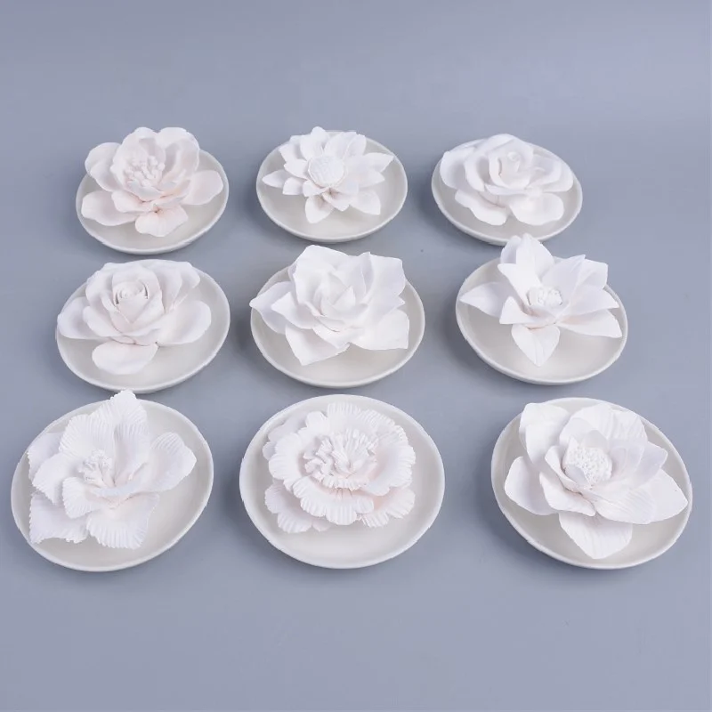 Home Car Decoration A Variety Of Flower Shapes Scented Stone Air Freshener Essential Oil Diffuser