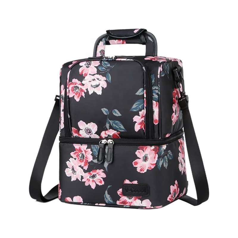 
V-Coool luxury double deck lunch cooler bag for breast milk, kids, mums 