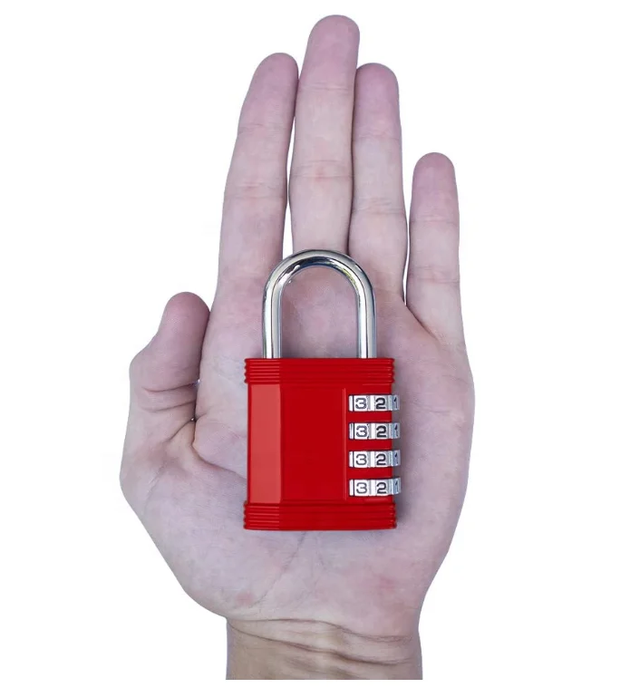 
Padlock - 4 Digit Combination Lock for Gym, Sports, School & Employee Locker, Outdoor, Fence, Hasp and Storage 