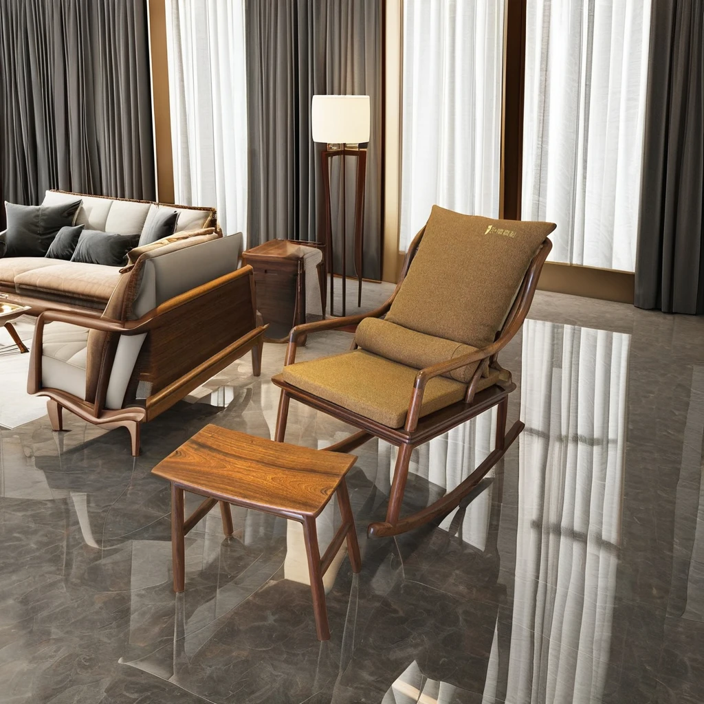 Handicraft Rocking Chair with teak Wooden Made Latest Designed Rocking Chair for living room and garden