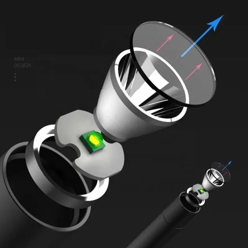 Mini High Power 100 Lumen USB Rechargeable Aluminum Portable Smart Pocket LED Flashlight With 3 Modes Lights