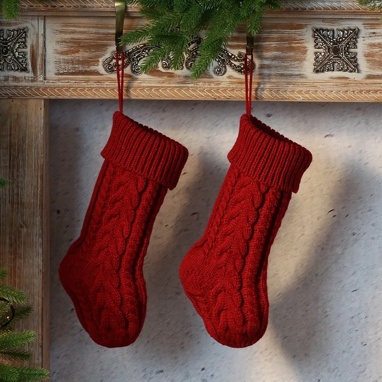 Party Family Decor High Quality acrylic Fabric Red Industrial Stockings Knitting Machine