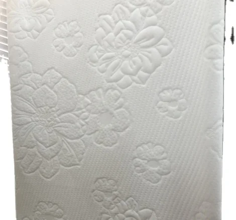 Cheap 100 polyester white  knitted ticking jacquard fabric for pillow and mattress covers