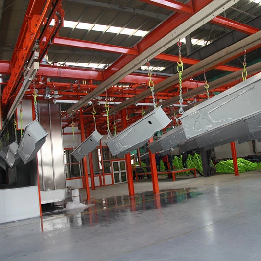 Powder coating line overhead power and free conveyor system conveying equipment