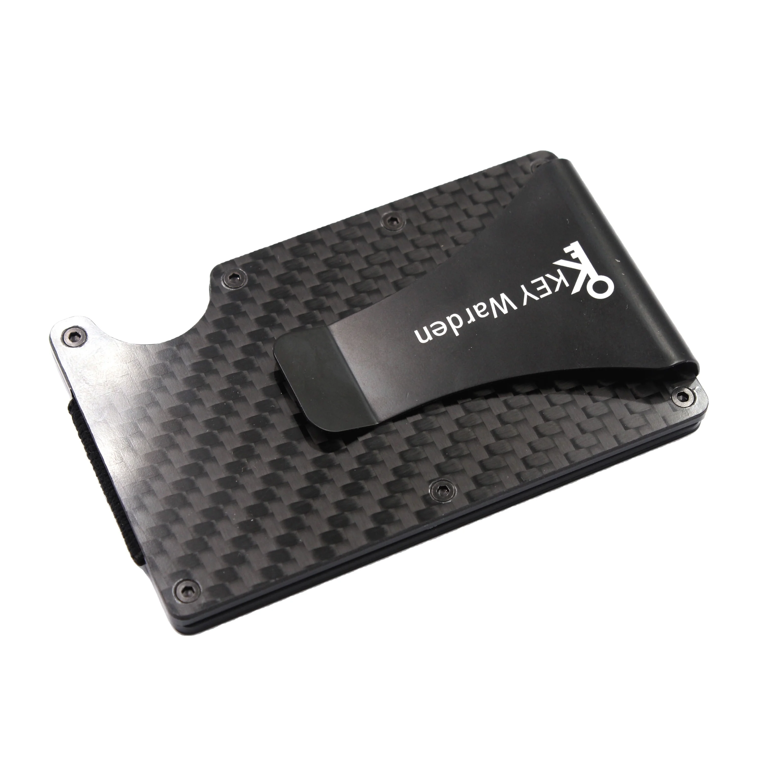 China factory custom Carbon Fiber Minimalist Wallet RFID Blocking Credit Card Holder Mens Metal Wallet with Money Clip