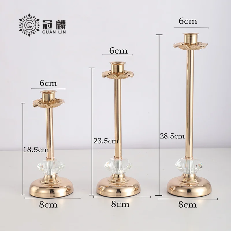 Wholesale Wedding Taper Candle Holder Centerpieces Candlestick Candelabra Luxury Metal Gold Candle Holder