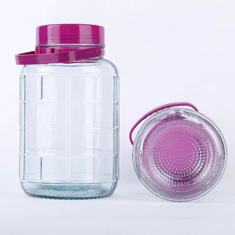 1L 2L 3L 5L 10L 12L 16L 20L  Glass Large Fermenting  Pickles Jug With Handle And Lid Water Bottle  For Juice Milk W