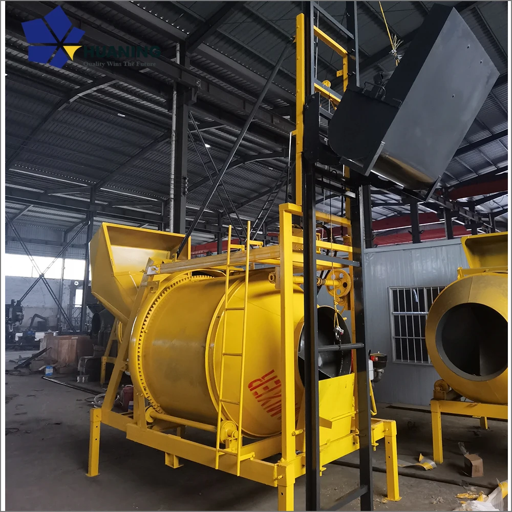 Diesel concrete mixer with lift JZR500 portable used in construction projects use diesel engine for work and hot sale !