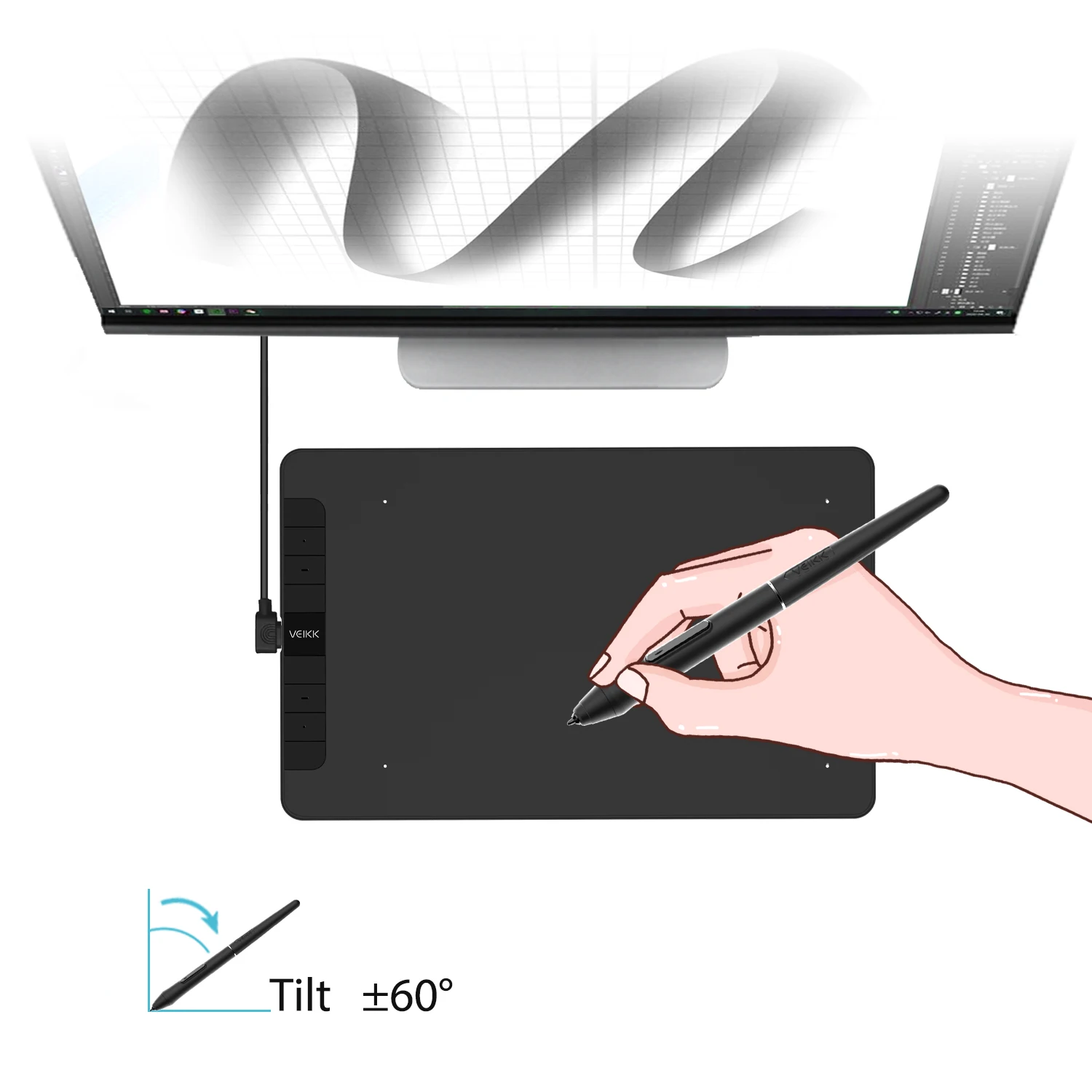 Factory Price New Released Computer and Phone Periphery Top Quality Graphic Tablet  VK1060