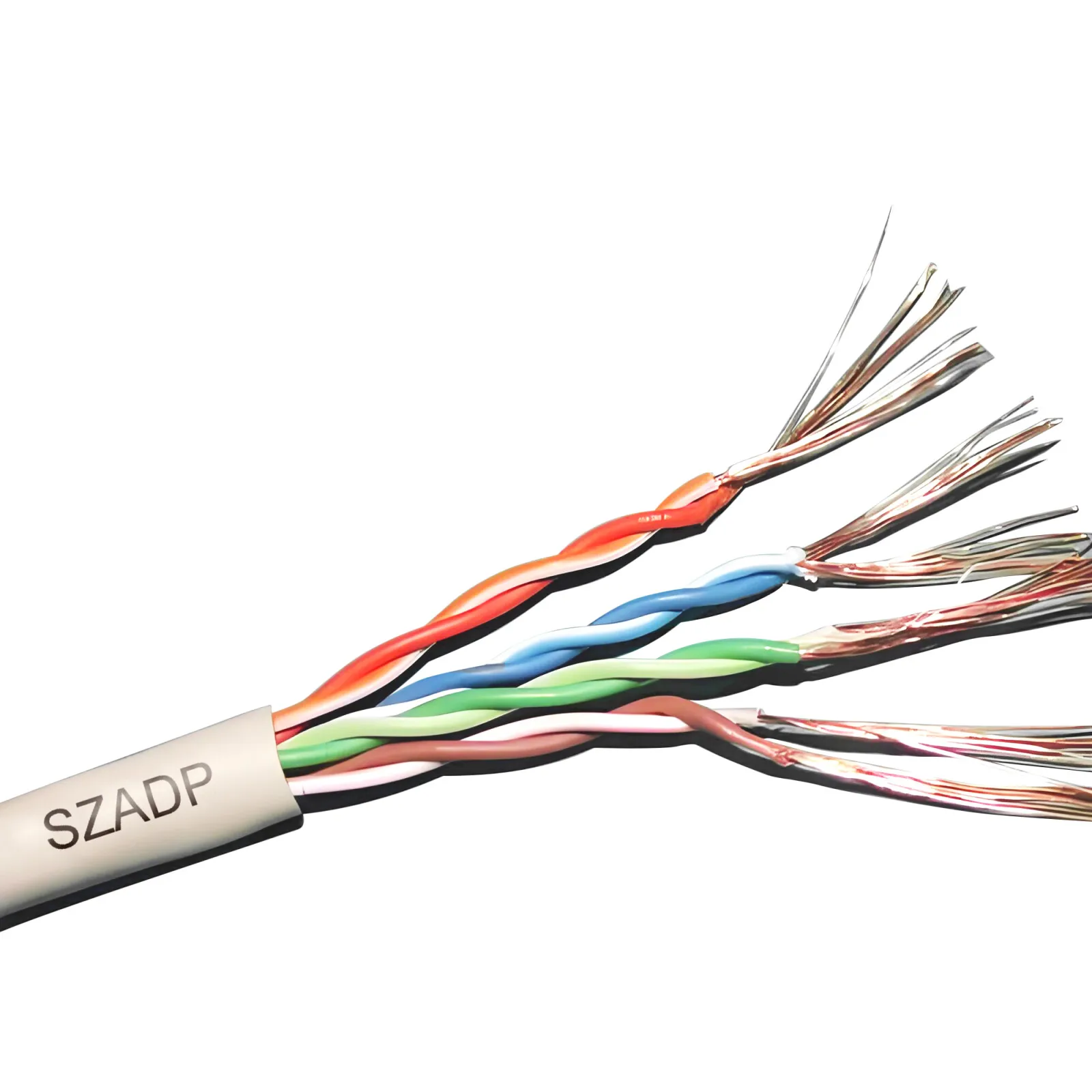 UTP Ftp 24awg 7*0.2mm Copper CCA HCCA Stranded Flexible Twisted Wire Cat5e Cat6 Passes the Patch Cord Lan Cable Test