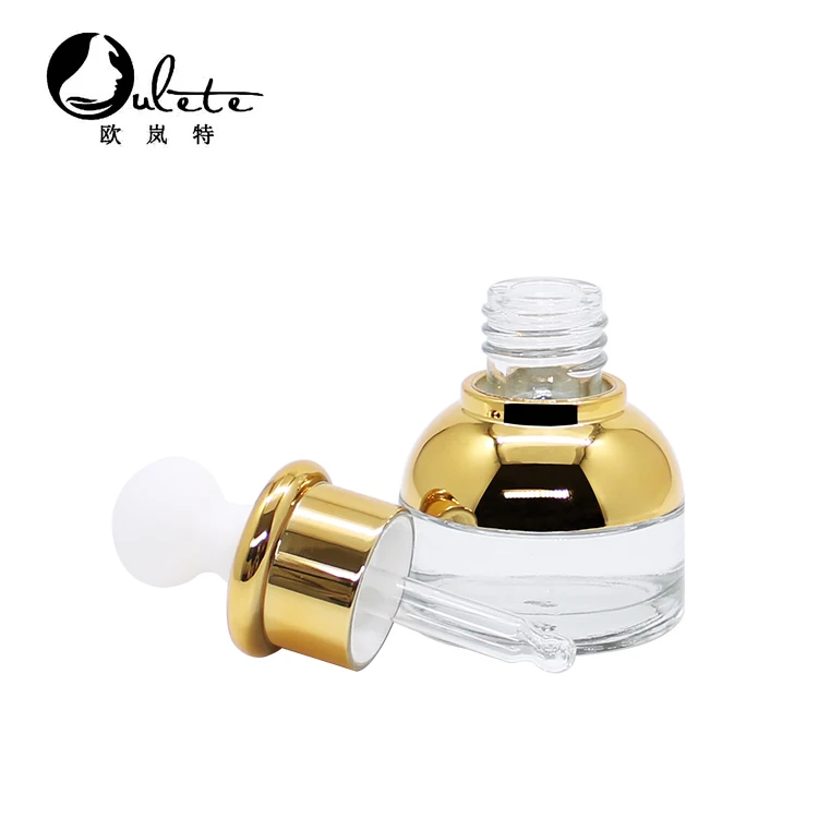 
new design cosmetic silver glass dropper serum bottle for essential oil with perfume 