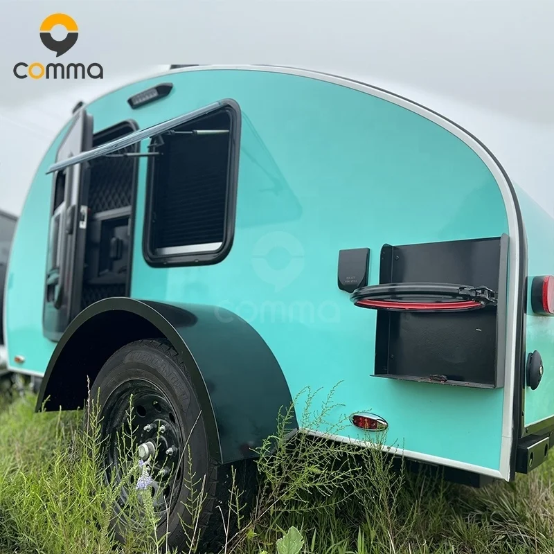 New Style Rvs Campers Travel Trailer Caravan Family Travel Camper With Led Lights