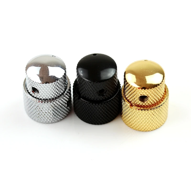 Concentric Dual Knob Metal Dome Potentiometer Knob For Electric Guitar Bass Tone Volume