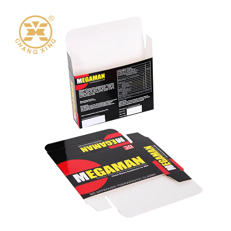 Custom Color Printing White Cardboard Friendly Health Care Aphrodisiacs Pill Product Medical Box Paper Packaging of Capsules
