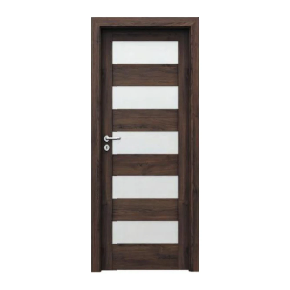 Modern wooden bedroom door design melamine MDF solid interior wood door for house