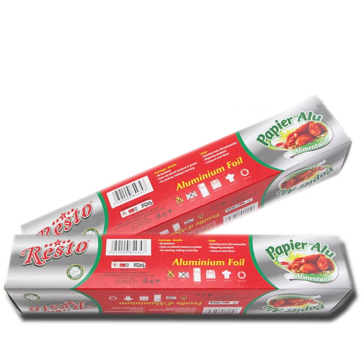 High Quality 0.01mm Thickness Food Grade Household Aluminum Foil Roll Tin Foil for Food Wrapping Foil
