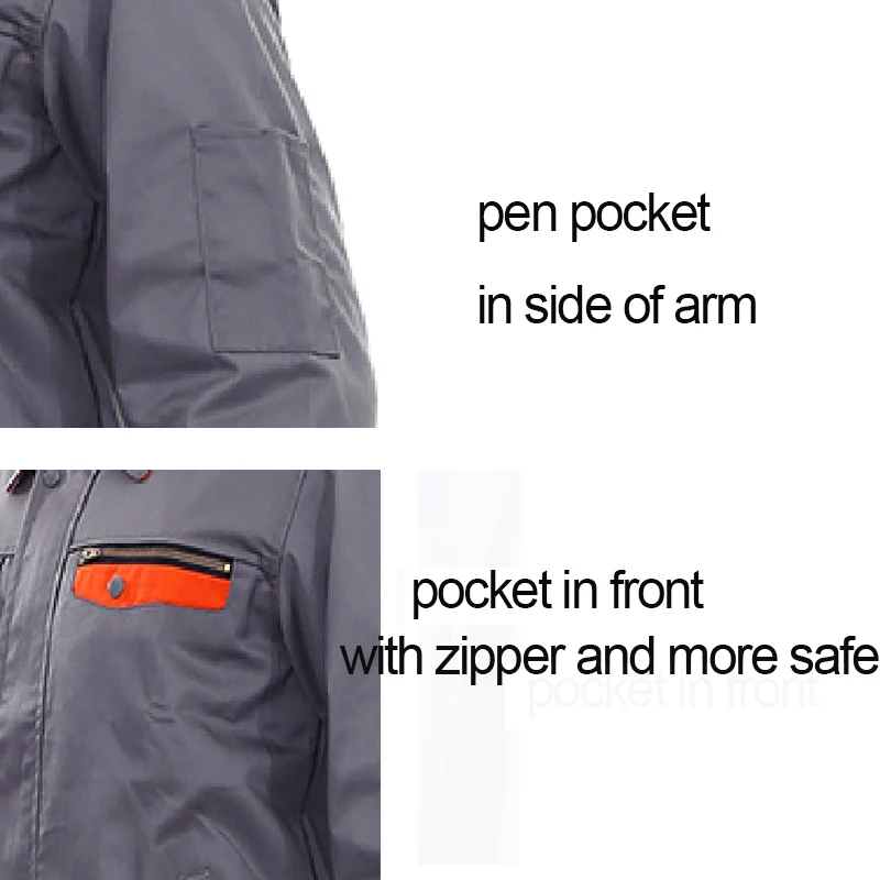 Custom Mens Engineer Clothing Work wear Jacket Fashion Long Sleeve Work  Uniform set