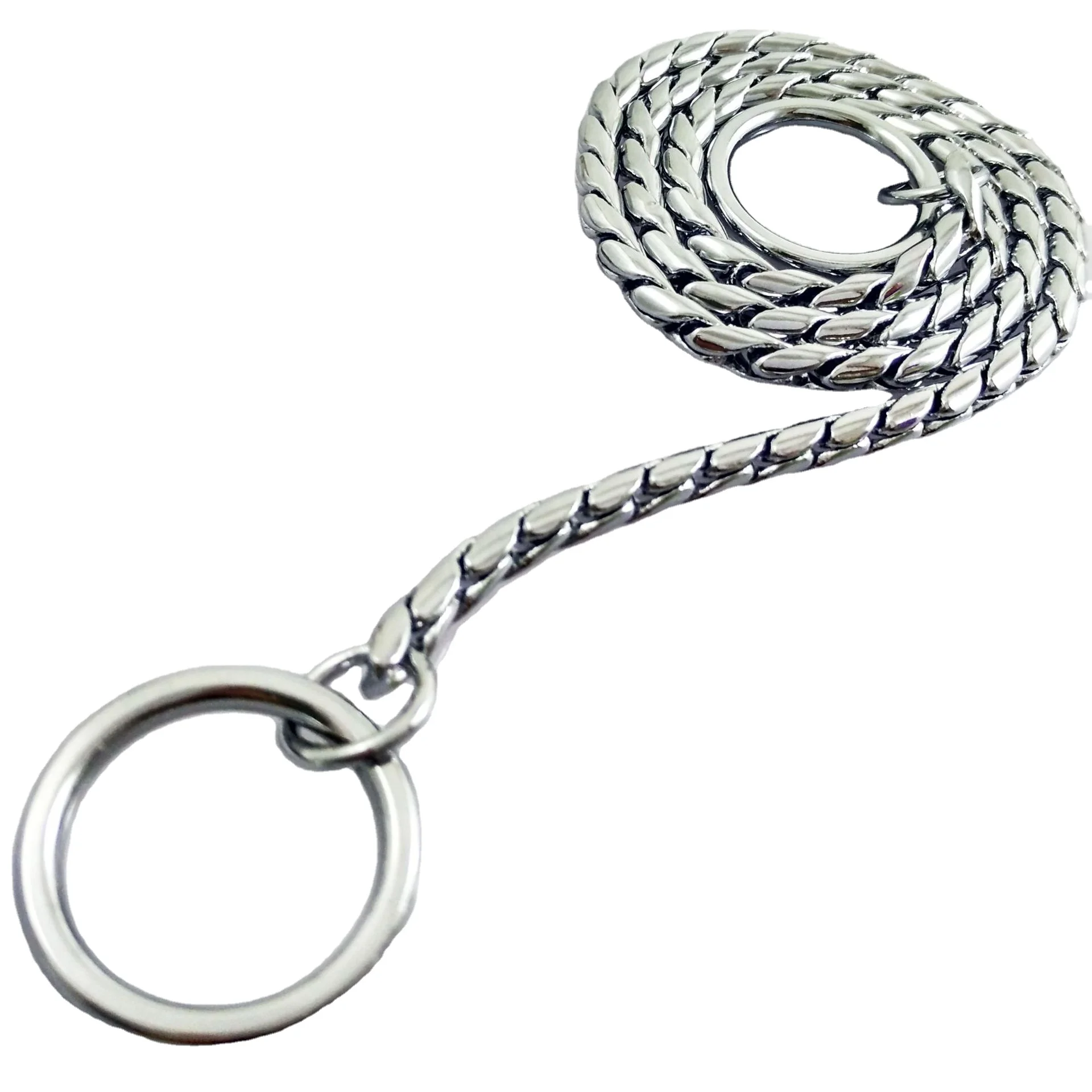 Dog Snake Chain Dog Choke Collar Heavy Duty Pet Chain Leash for Small Medium Large Dogs Command Obedience Training