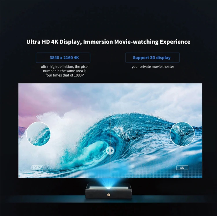 
9000 ANSI lumens 250 Nit Cinema Theater Short Throw Laser Projector fengmi xiaomi vava 4k projector 