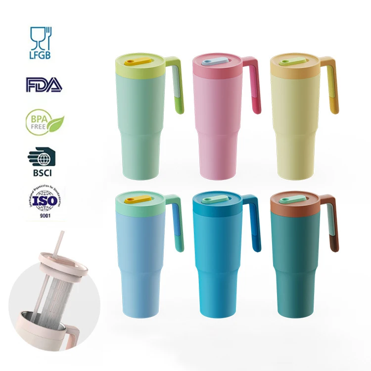 New Design Outdoor 40oz Double Walled 18/8 Stainless Steel Vacuum Insulated Coffee Travel Cup Tumbler With Fruit Infuser