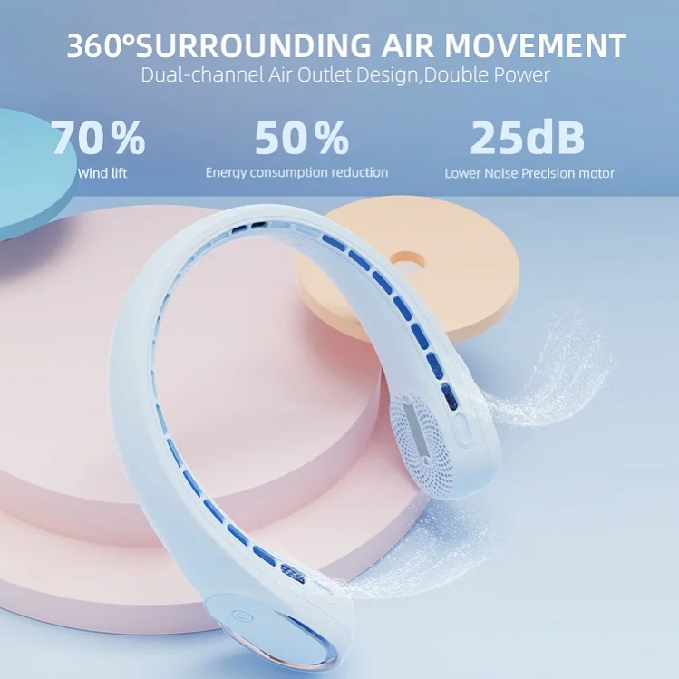 Заводской индивидуальный Складной вентилятор с логотипом на шею 3-скоростной Черный Гибкий Силовой воздушным охлаждением ленивый для спорта открытом воздухе пригодный носки