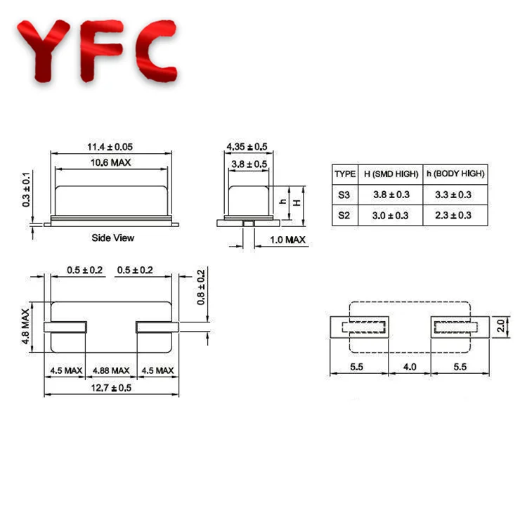 Professional HC-49SMD crystals 6.144MHz crystal oscillator