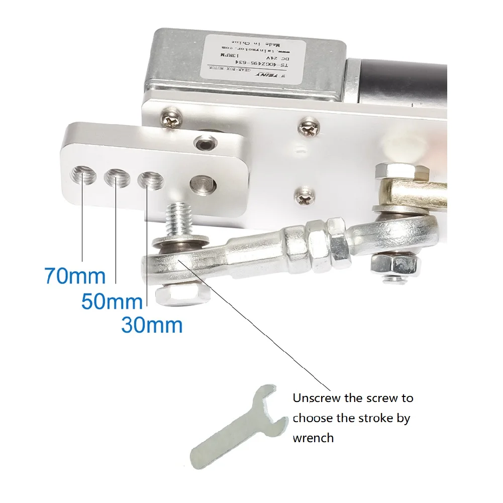 DIY Linear Motor 30mm 50mm 70mm stroke 12V 24V Automatic Reciprocating Worm Gear Motor