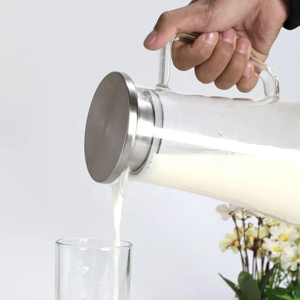 Larger Clear Drink Ware Supplies Cold Water Juice Tea Glass Pitcher Jugs Cups